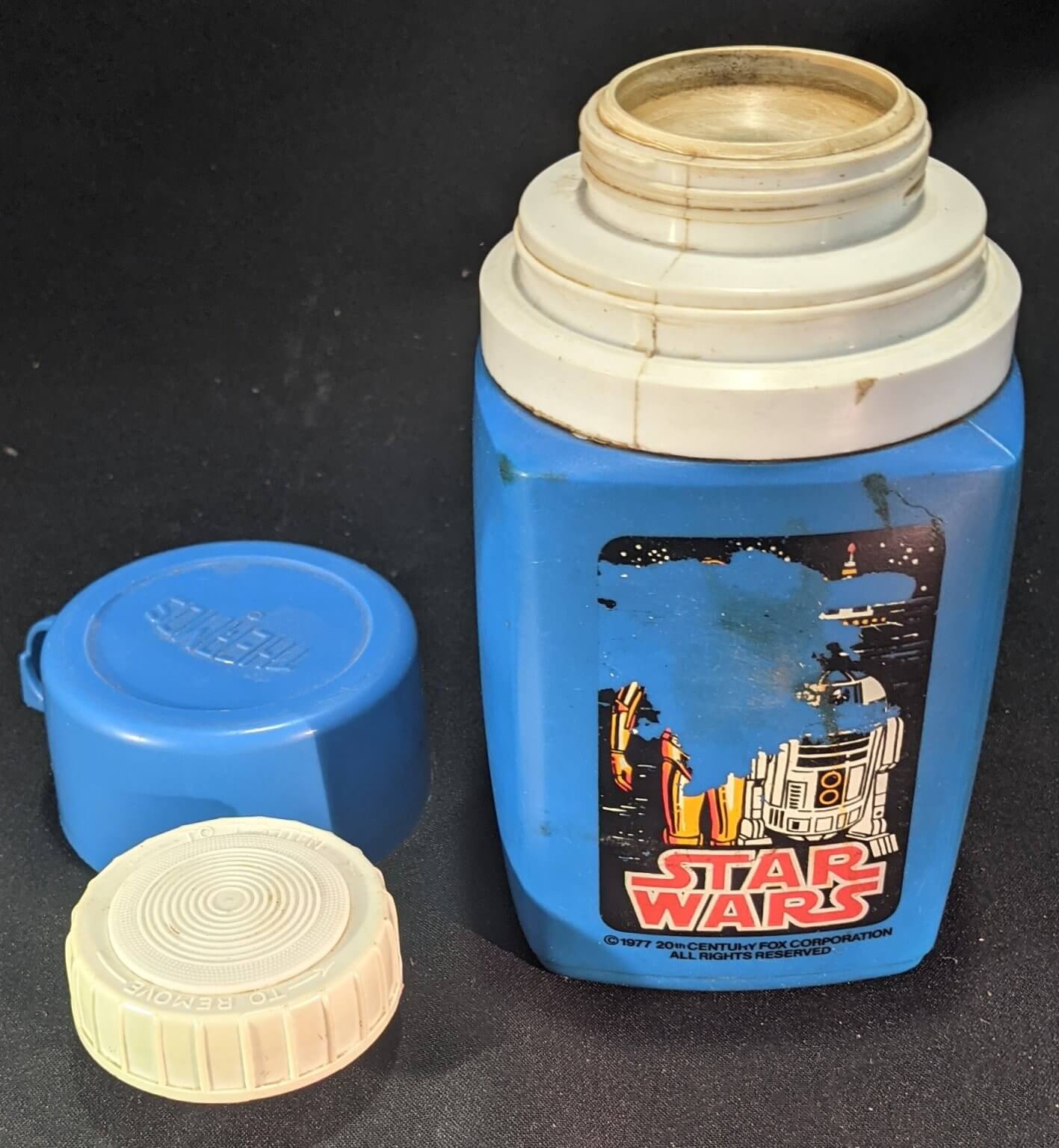 Vintage Star Wars Metal LUNCHBOX & THERMOS 1977 Ithaca Vintage