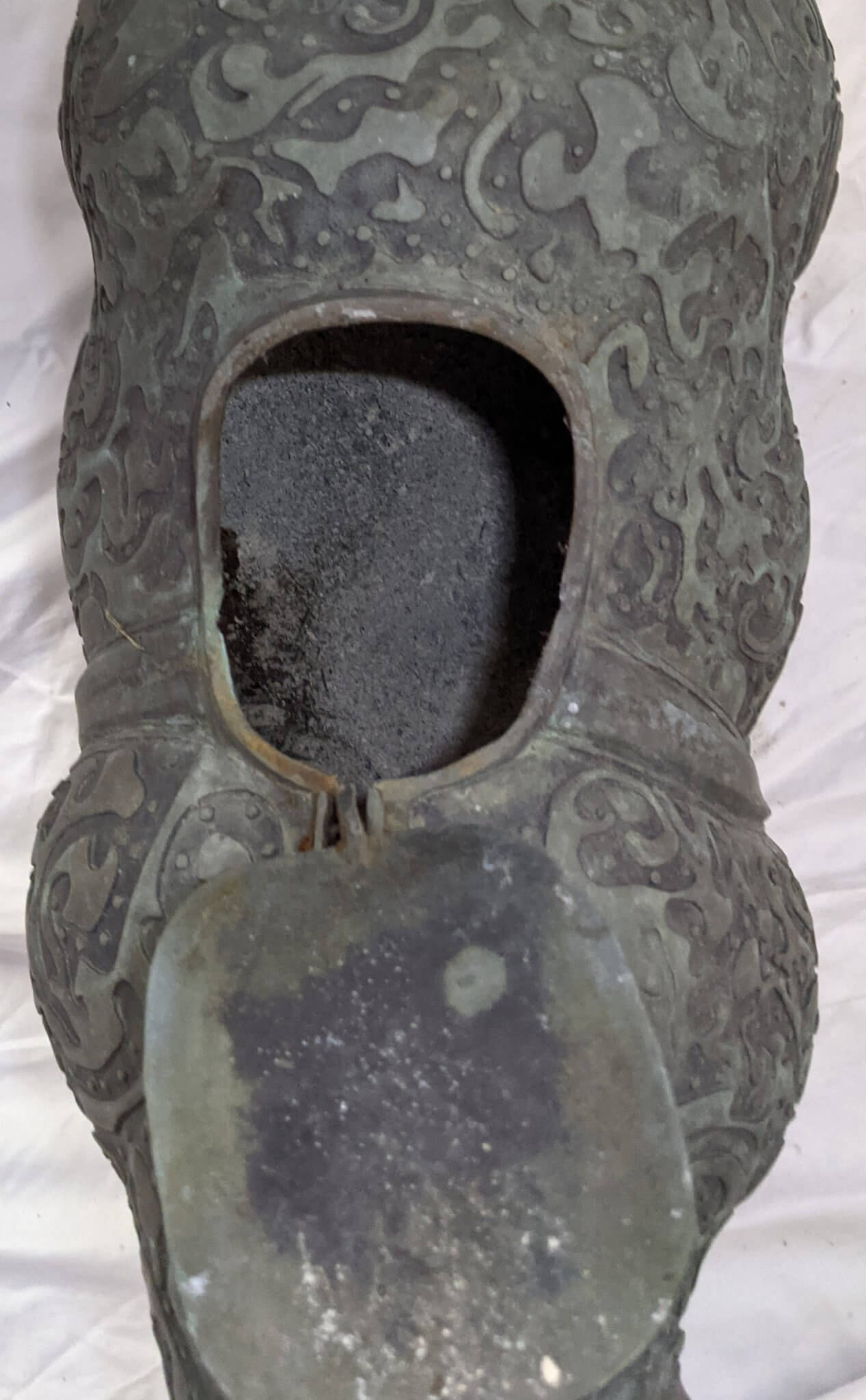 Antique Chinese Bronze Rhinoceros Zun Wine Vessel Ithaca Vintage